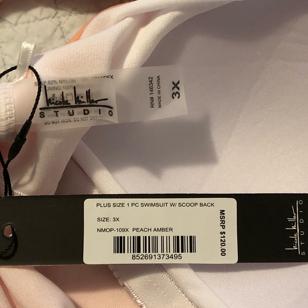 Nicole Miller swimsuit. Size 3X. NWT - Picture 5 of 5